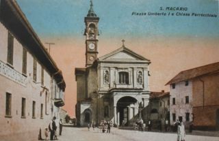 Immagine della Piazza di San Macario in cartolina